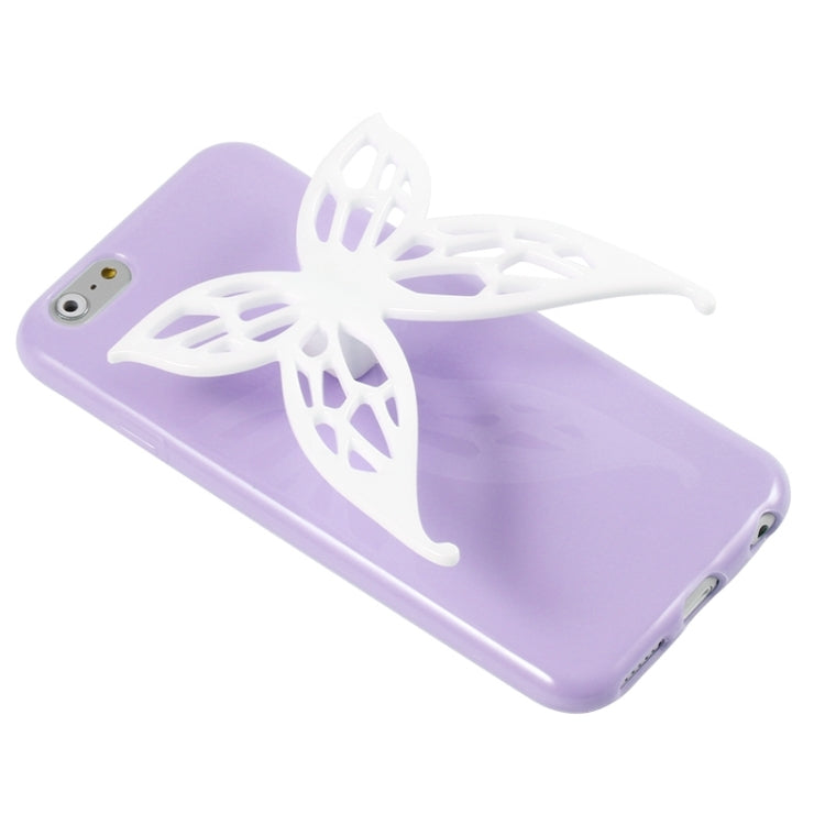 Cute 3D Butterfly Soft TPU Case with Earphone Winder Function for iPhone 6 Plus & 6S Plus