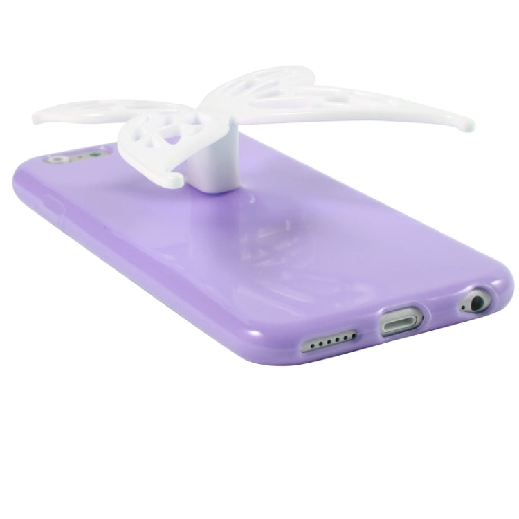 Cute 3D Butterfly Soft TPU Case with Earphone Winder Function for iPhone 6 Plus & 6S Plus