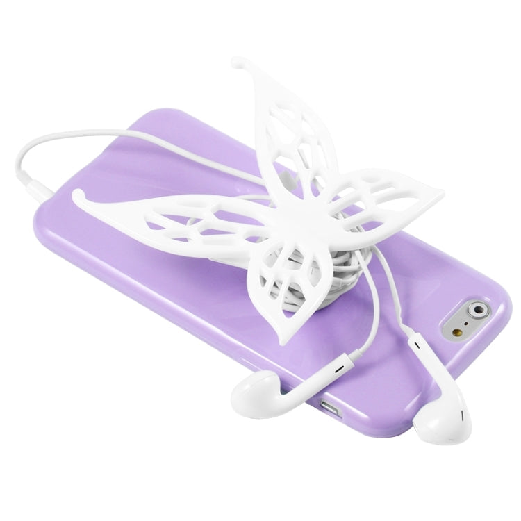 Cute 3D Butterfly Soft TPU Case with Earphone Winder Function for iPhone 6 Plus & 6S Plus