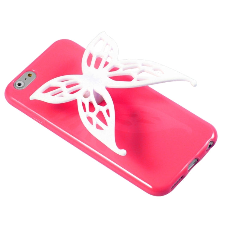 Cute 3D Butterfly Soft TPU Case with Earphone Winder Function for iPhone 6 Plus & 6S Plus