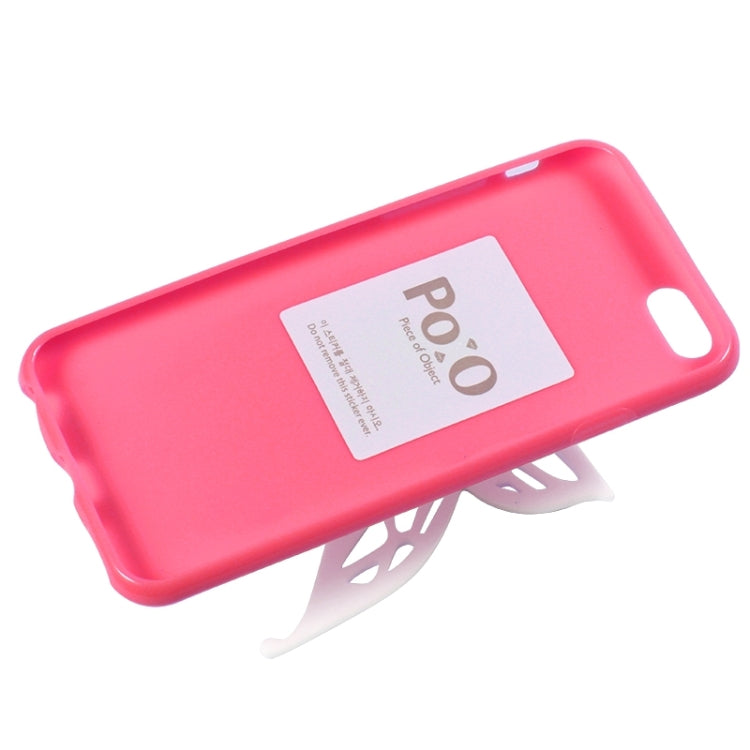 Cute 3D Butterfly Soft TPU Case with Earphone Winder Function for iPhone 6 Plus & 6S Plus