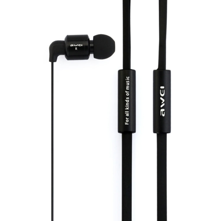 Awei-ES600i 3.5mm Plug Noodle Wired Style In-ear Stereo Earphone with Mic, Cable Length: about 1.2m, For iPad, iPhone, Galaxy, Huawei, Xiaomi, LG, HTC and Other Smart Phones