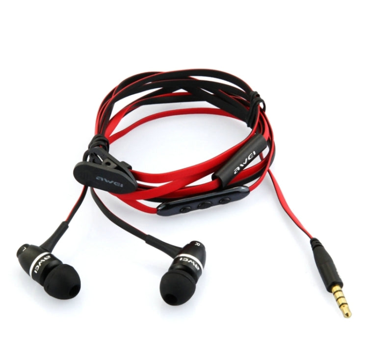 Awei S80vi 3.5mm Plug Noodle Wired Style In-ear Stereo Earphone with Mic, Cable Length: about 1.2m, For iPad, iPhone, Galaxy, Huawei, Xiaomi, LG, HTC and Other Smart Phones