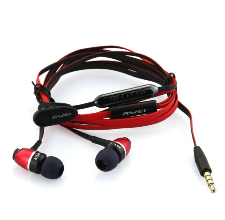 Awei S80vi 3.5mm Plug Noodle Wired Style In-ear Stereo Earphone with Mic, Cable Length: about 1.2m, For iPad, iPhone, Galaxy, Huawei, Xiaomi, LG, HTC and Other Smart Phones