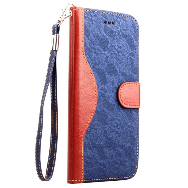Lace Texture Contrast Color Leather Case with Holder & Card Slots & Wallet & Lanyard for iPhone 6 Plus & 6S Plus