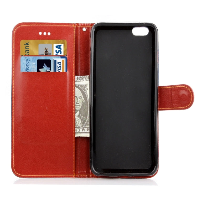 Lace Texture Contrast Color Leather Case with Holder & Card Slots & Wallet & Lanyard for iPhone 6 Plus & 6S Plus