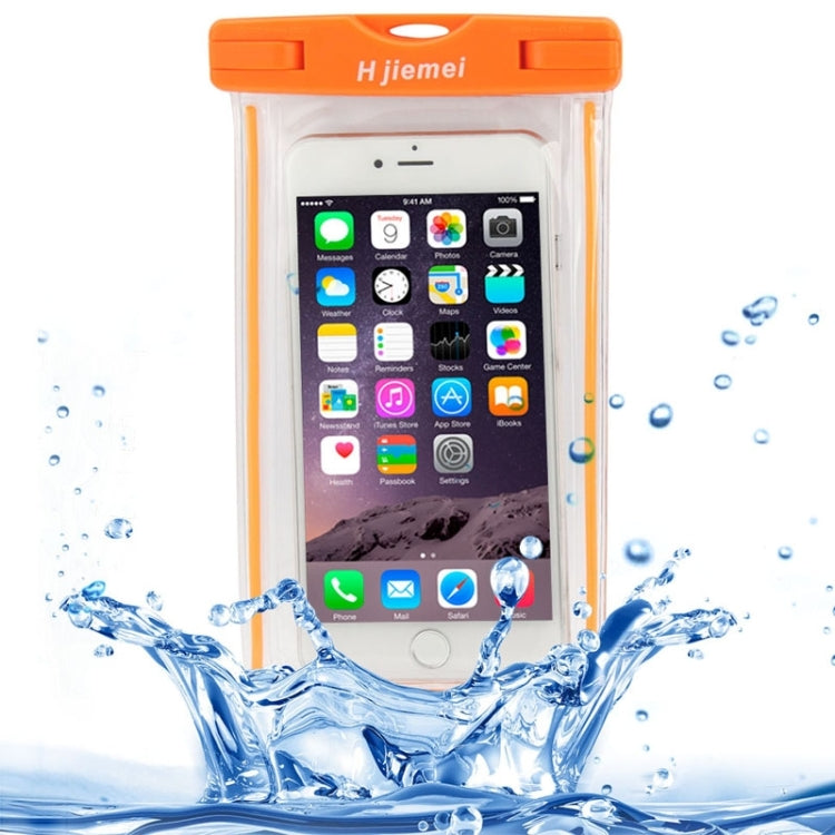 Hjiemei Waterproof Bag Protective Case with Lanyard for iPhone 6 Plus & 6S Plus & iPhone 6 & 5 & 5S & 5C(Orange)
