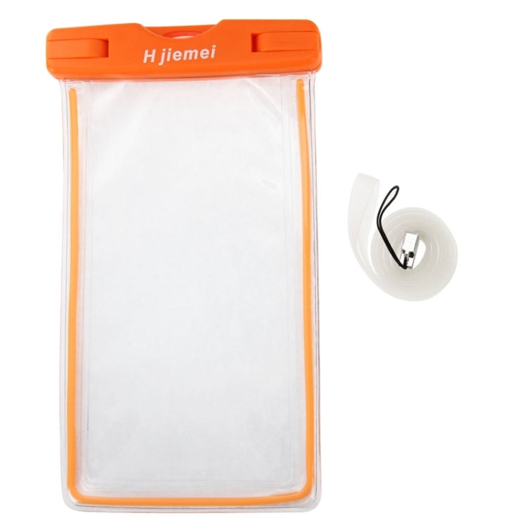 Hjiemei Waterproof Bag Protective Case with Lanyard for iPhone 6 Plus & 6S Plus & iPhone 6 & 5 & 5S & 5C(Orange)