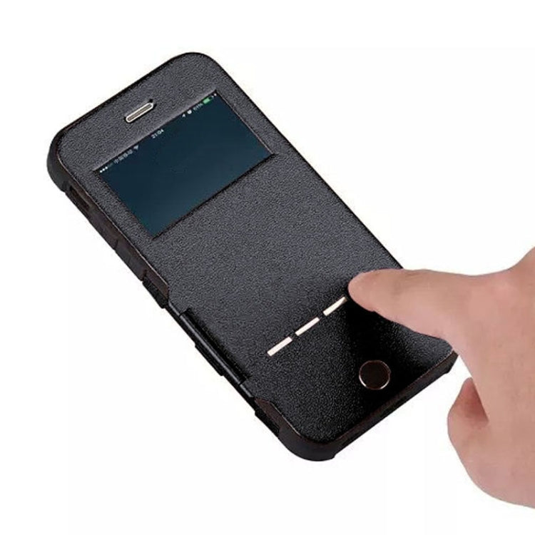 Litchi Texture Horizontal Flip Smart Case with Call Display ID and Receive Call & Wake-up / Sleep Function for iPhone 6 Plus & 6S Plus