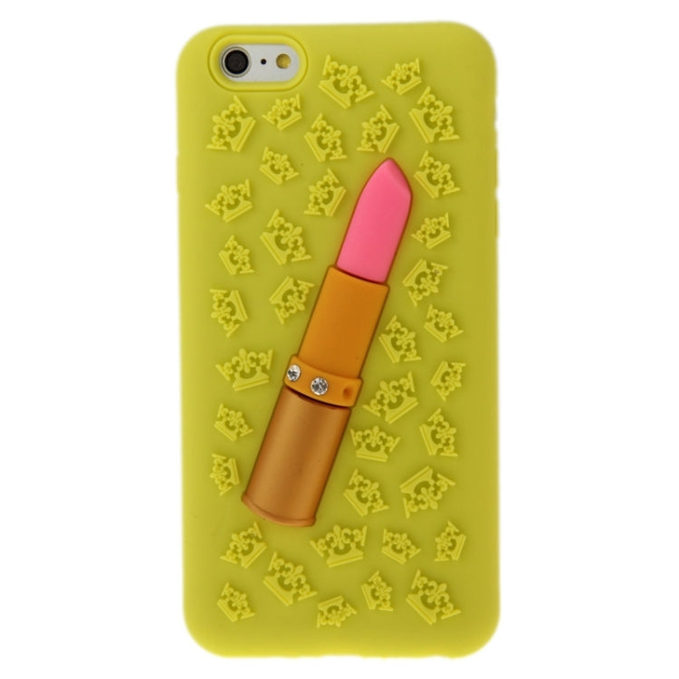 3D Lipstick Pattern Silicone Protective Case for iPhone 6 Plus