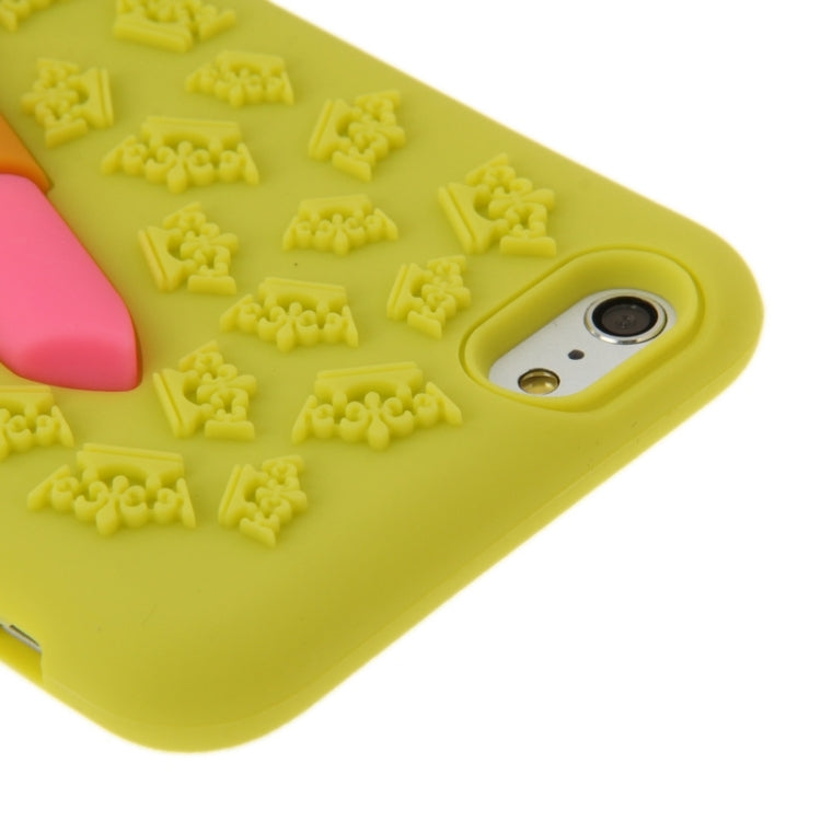3D Lipstick Pattern Silicone Protective Case for iPhone 6 Plus