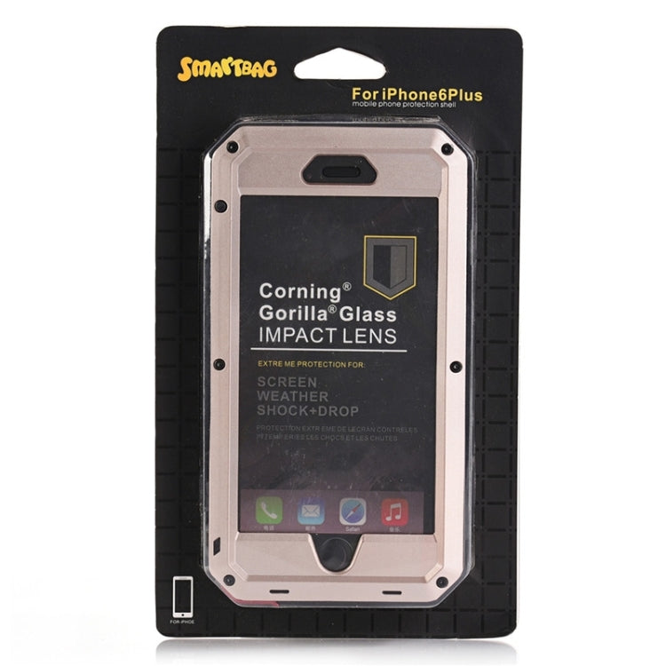 For iPhone 6 Plus & 6s Plus Waterproof Dustproof Shockproof Metal Armour Protective Case