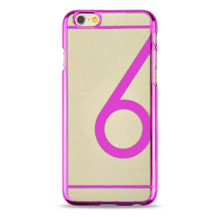 Num 6 Pattern Ultra-thin Plating Skinning Protective Hard Case for iPhone 6 Plus & 6S Plus