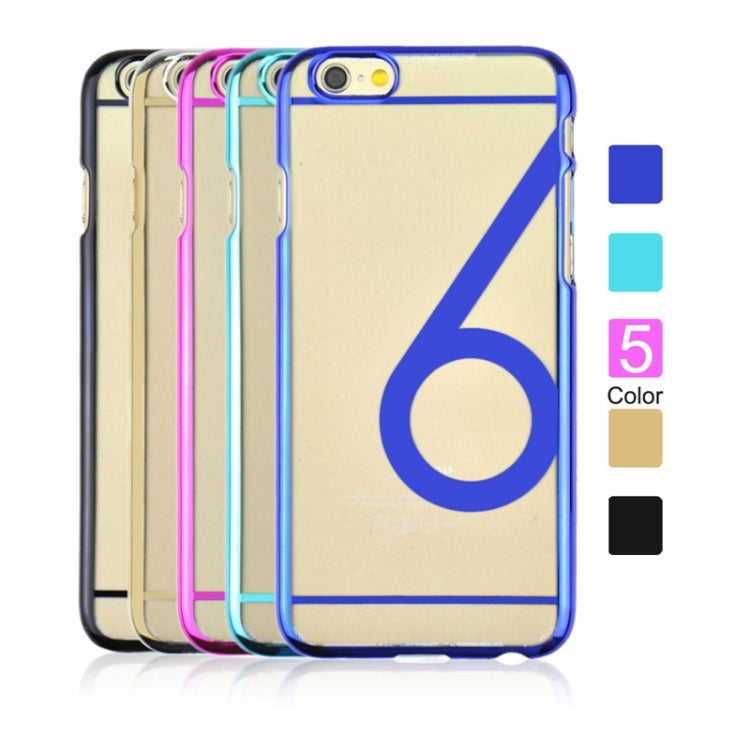 Num 6 Pattern Ultra-thin Plating Skinning Protective Hard Case for iPhone 6 Plus & 6S Plus