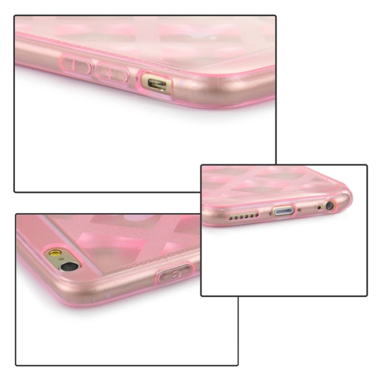 Ultra-thin Shimmering Powder 3D Diamond Pattern TPU Case for iPhone 6 Plus & 6S Plus