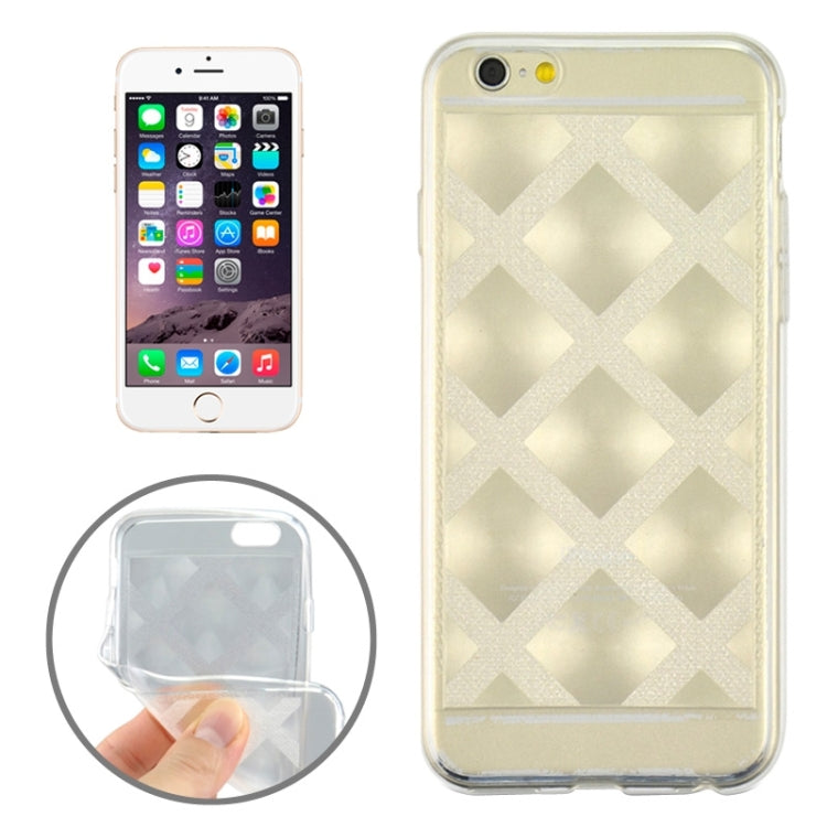 Ultra-thin Shimmering Powder 3D Diamond Pattern TPU Case for iPhone 6 Plus & 6S Plus