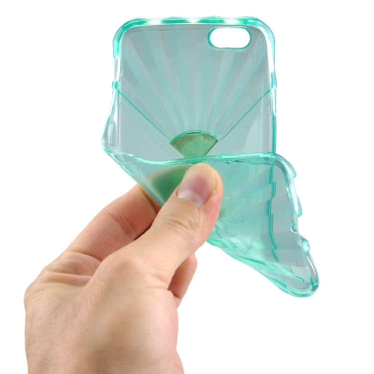 0.6mm Ultra-thin Double Fans Diamond-encrusted TPU Case for iPhone 6 Plus & 6S Plus