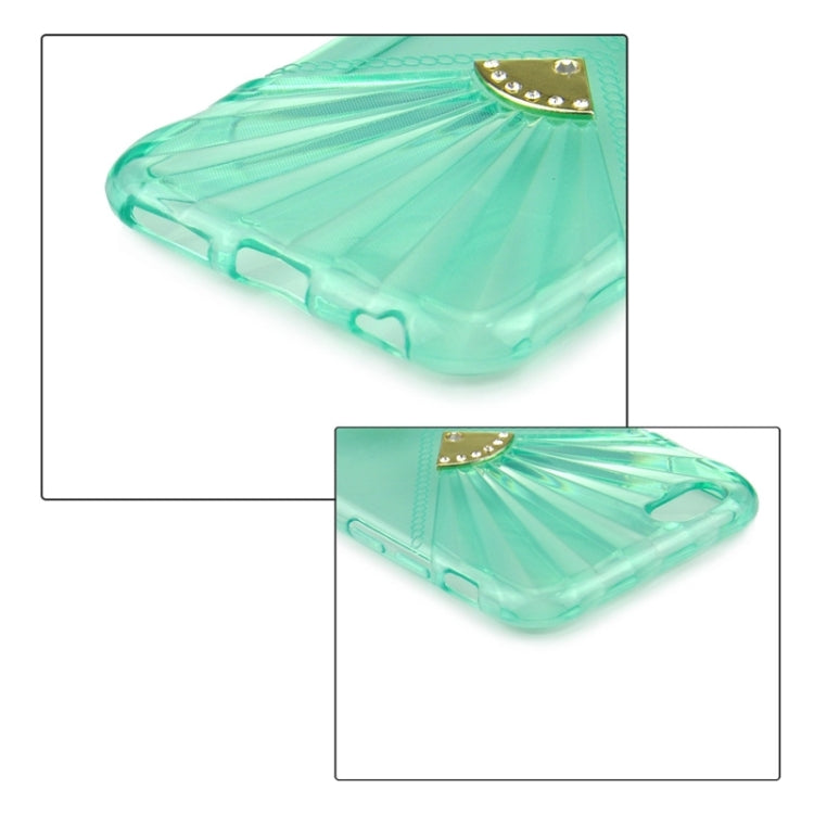 0.6mm Ultra-thin Double Fans Diamond-encrusted TPU Case for iPhone 6 Plus & 6S Plus