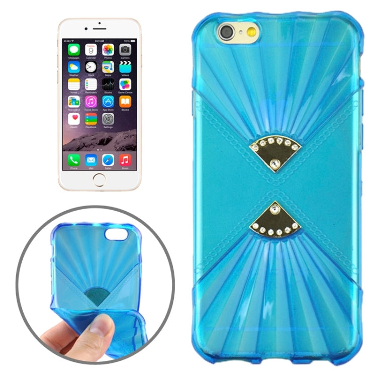 0.6mm Ultra-thin Double Fans Diamond-encrusted TPU Case for iPhone 6 Plus & 6S Plus