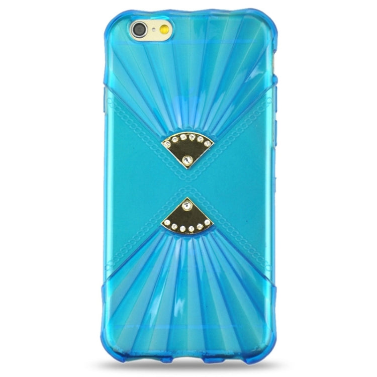 0.6mm Ultra-thin Double Fans Diamond-encrusted TPU Case for iPhone 6 Plus & 6S Plus
