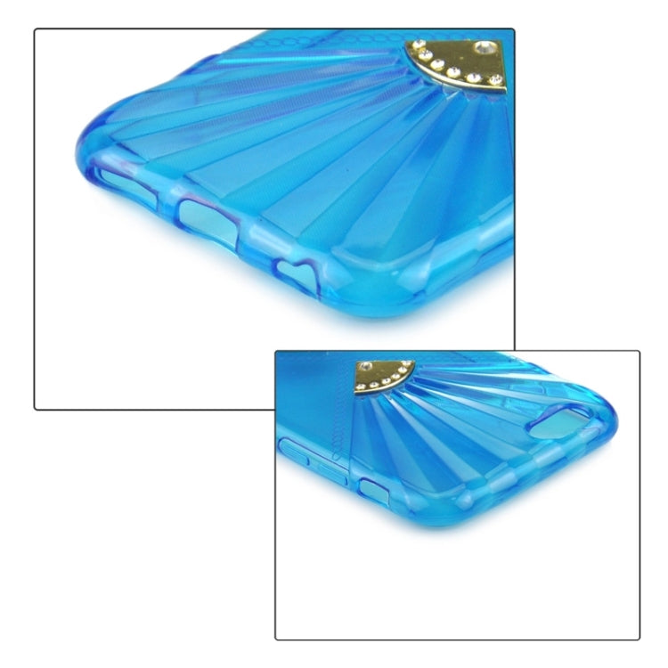 0.6mm Ultra-thin Double Fans Diamond-encrusted TPU Case for iPhone 6 Plus & 6S Plus