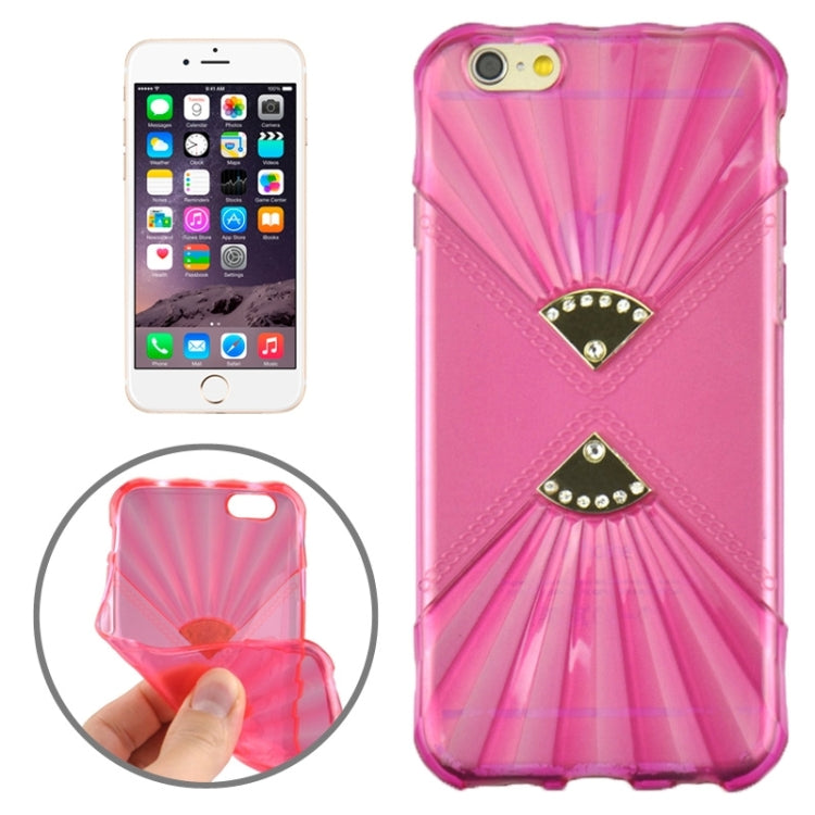0.6mm Ultra-thin Double Fans Diamond-encrusted TPU Case for iPhone 6 Plus & 6S Plus