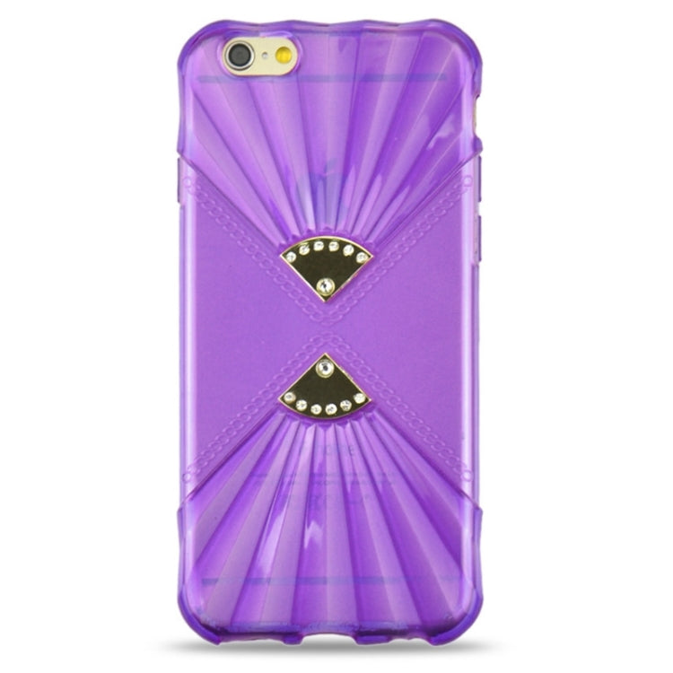 0.6mm Ultra-thin Double Fans Diamond-encrusted TPU Case for iPhone 6 Plus & 6S Plus