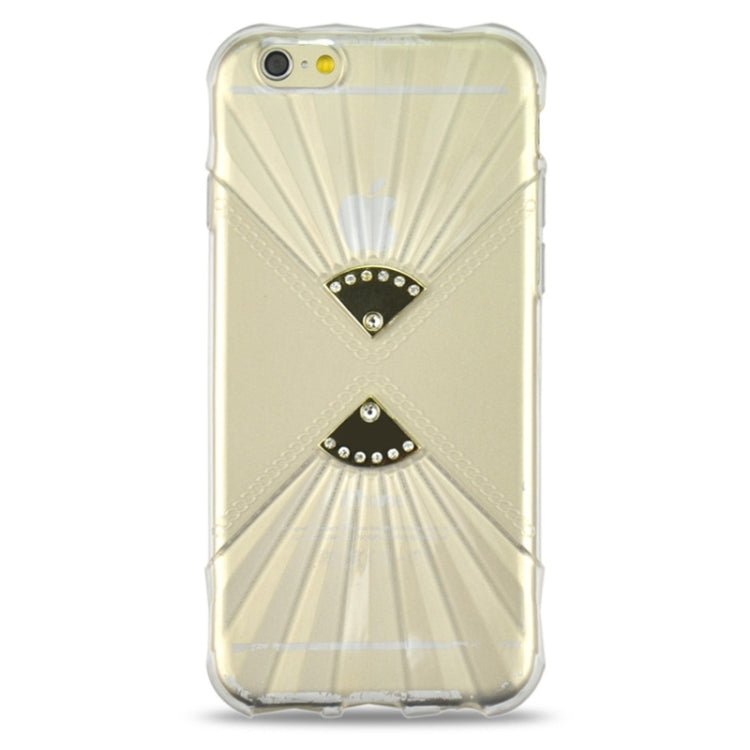 0.6mm Ultra-thin Double Fans Diamond-encrusted TPU Case for iPhone 6 Plus & 6S Plus