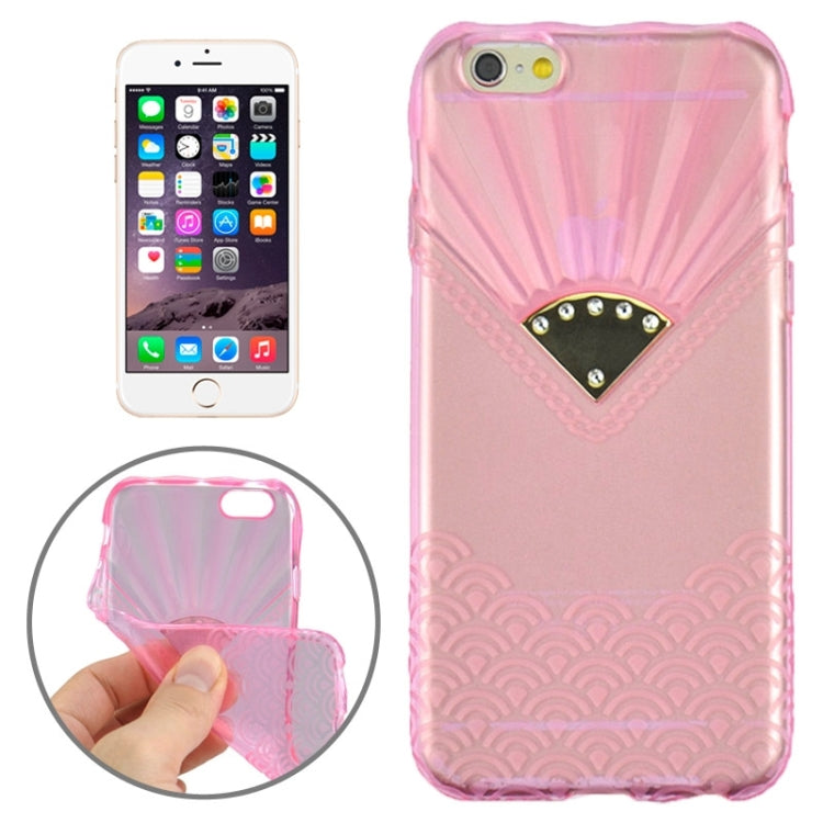 Fan Texture Diamond-encrusted TPU Case for iPhone 6 Plus & 6S Plus