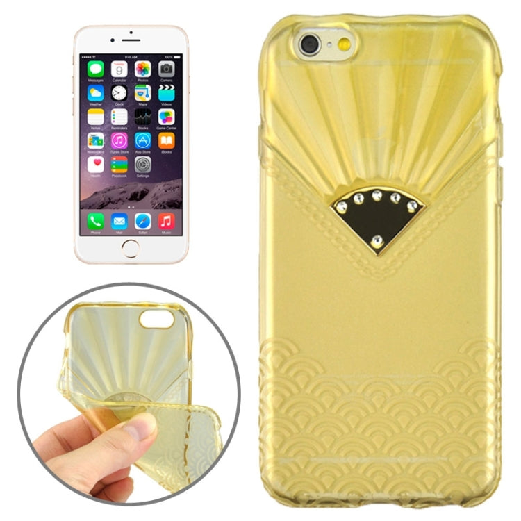 Fan Texture Diamond-encrusted TPU Case for iPhone 6 Plus & 6S Plus