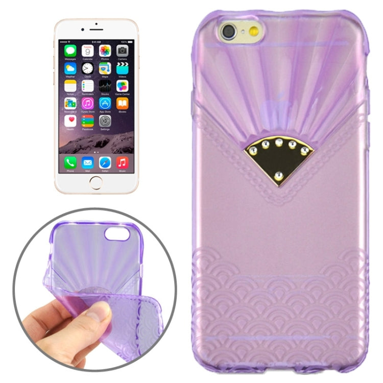 Fan Texture Diamond-encrusted TPU Case for iPhone 6 Plus & 6S Plus