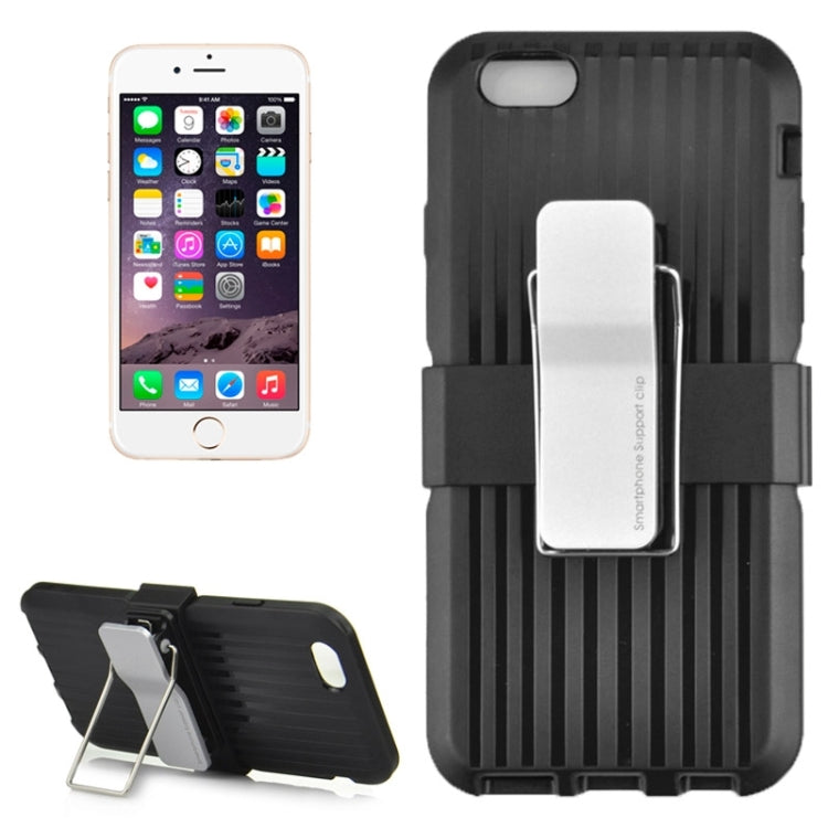 Plastic and TPU Combination Case with Rotatable Clip and Holder for iPhone 6 Plus & 6S Plus