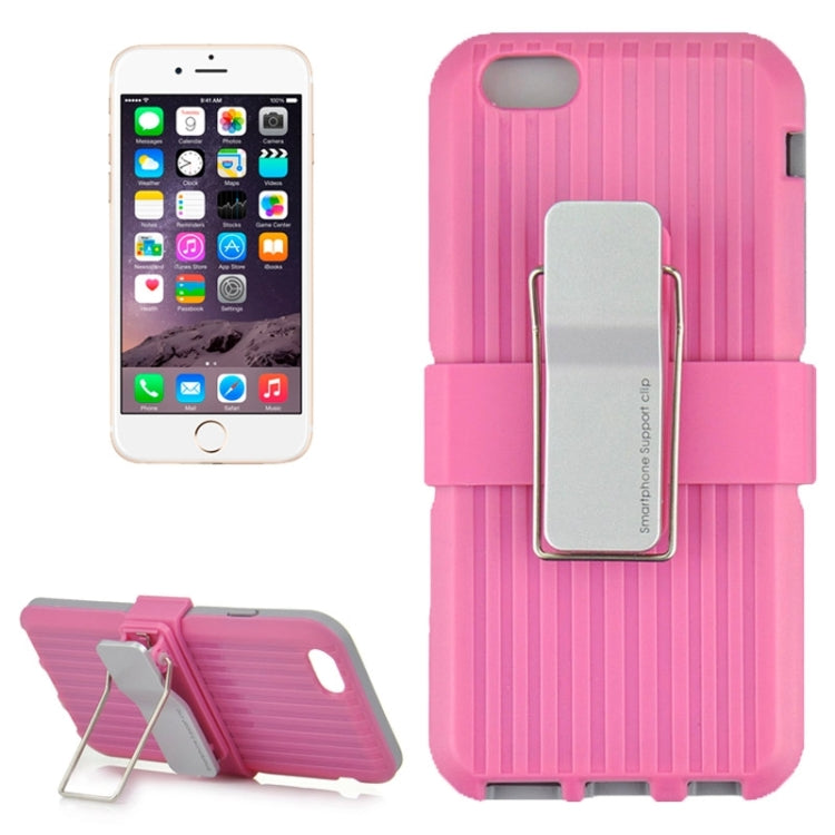 Plastic and TPU Combination Case with Rotatable Clip and Holder for iPhone 6 Plus & 6S Plus