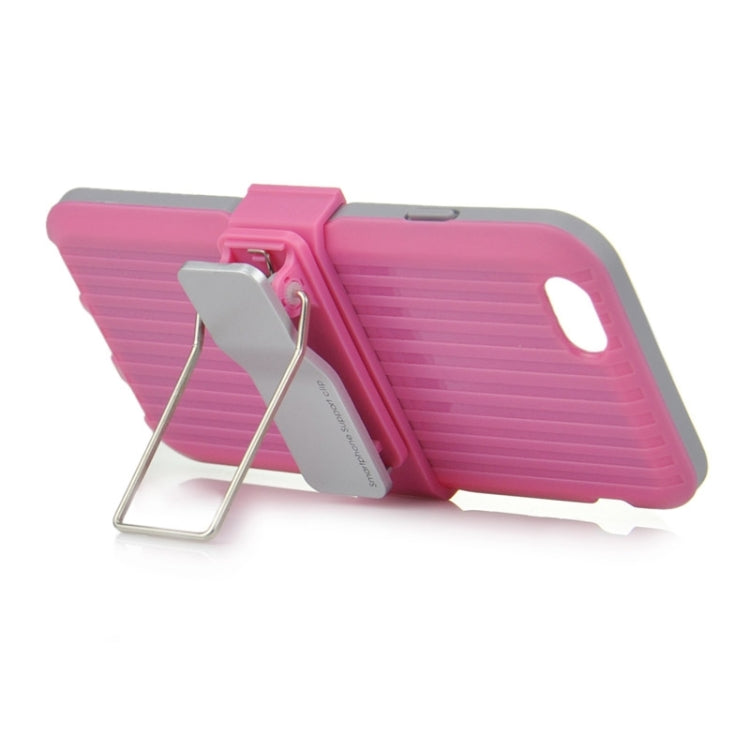 Plastic and TPU Combination Case with Rotatable Clip and Holder for iPhone 6 Plus & 6S Plus