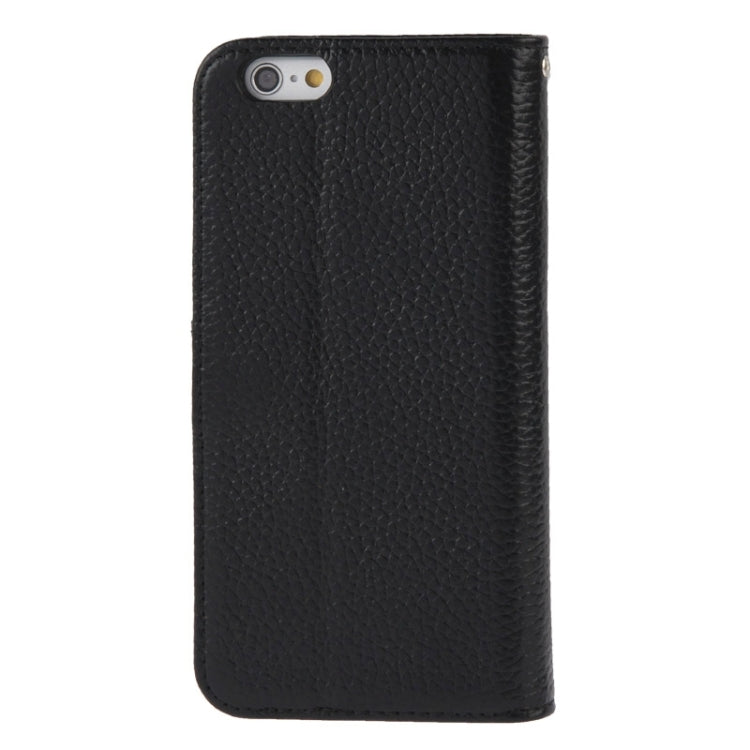 Litchi Texture Magnetic Leather Case with Holder & Card Slots & Wallet for iPhone 6 Plus