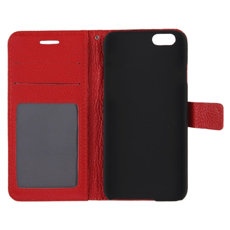 Litchi Texture Magnetic Leather Case with Holder & Card Slots & Wallet for iPhone 6 Plus