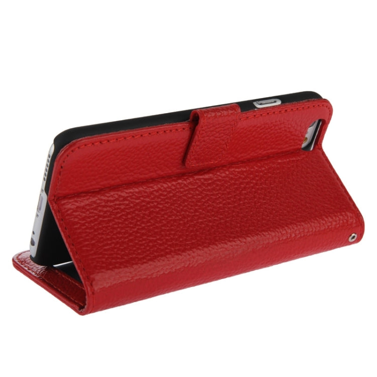 Litchi Texture Magnetic Leather Case with Holder & Card Slots & Wallet for iPhone 6 Plus