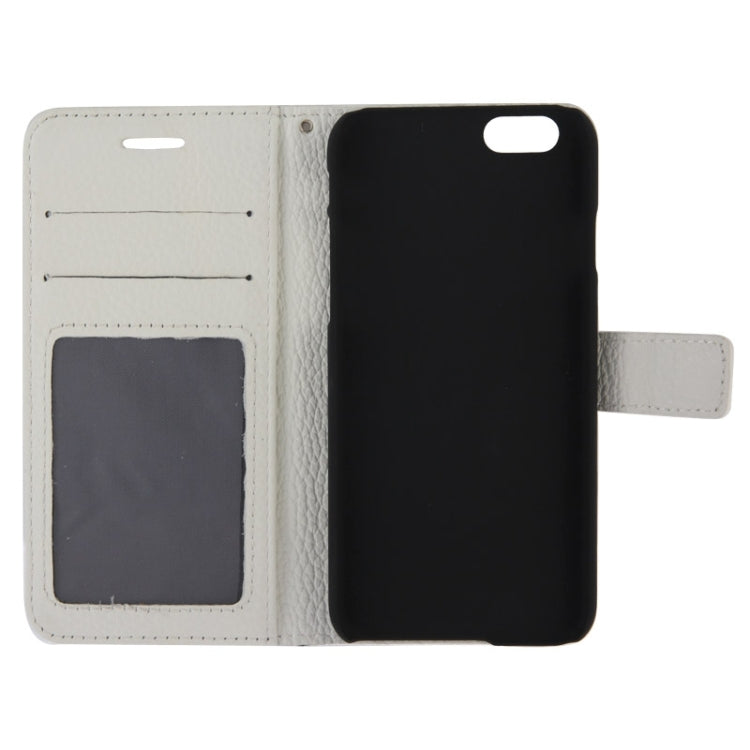 Litchi Texture Magnetic Leather Case with Holder & Card Slots & Wallet for iPhone 6 Plus