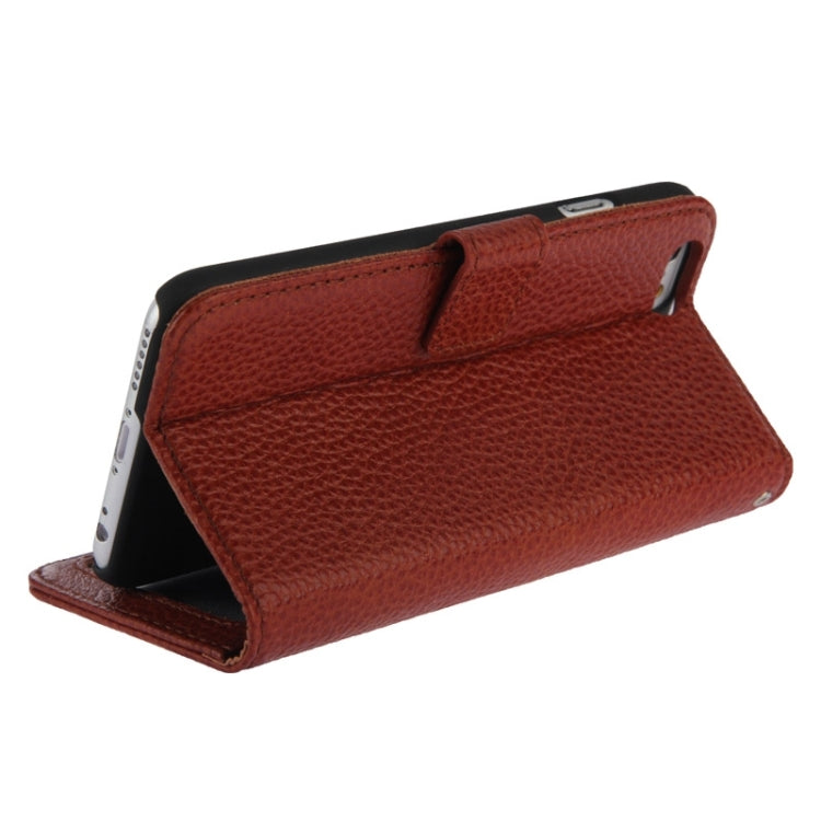 Litchi Texture Magnetic Leather Case with Holder & Card Slots & Wallet for iPhone 6 Plus
