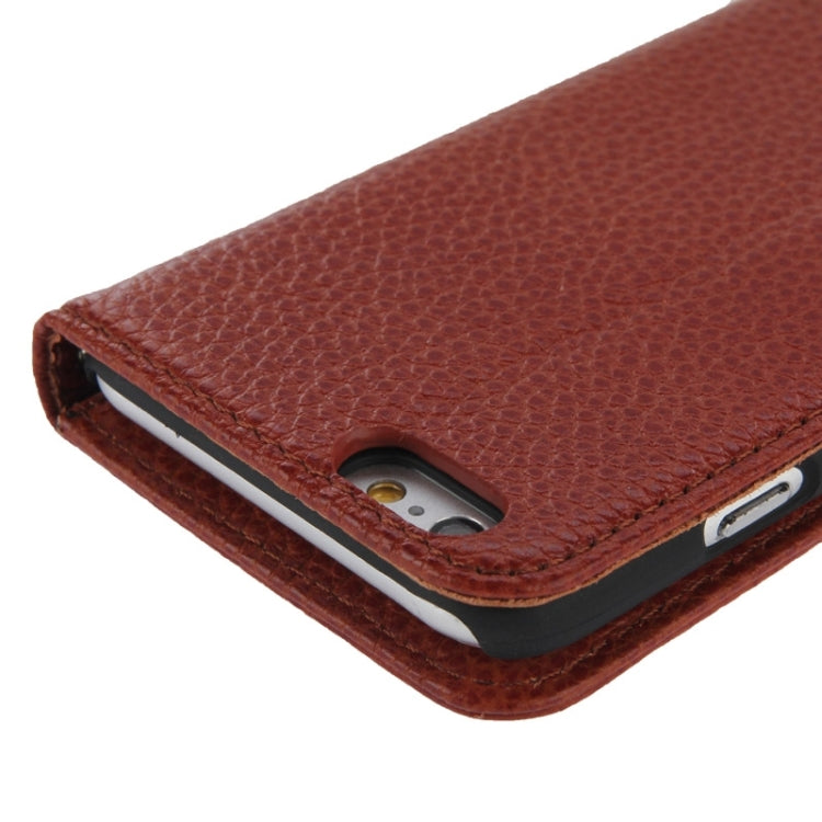 Litchi Texture Magnetic Leather Case with Holder & Card Slots & Wallet for iPhone 6 Plus