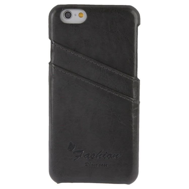 Deluxe Retro PU Leather Back Cover Case with Card Slots with Fashion Logo for iPhone 6 Plus & 6S Plus