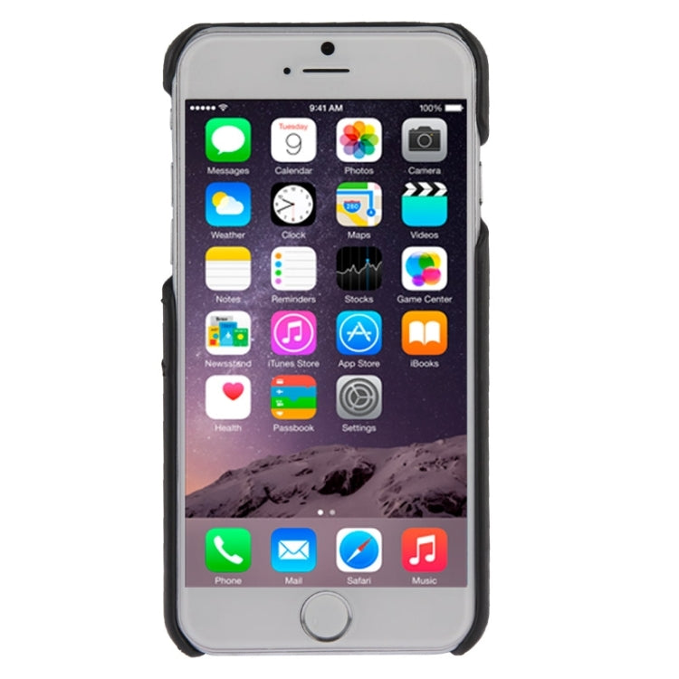 Deluxe Retro PU Leather Back Cover Case with Card Slots with Fashion Logo for iPhone 6 Plus & 6S Plus