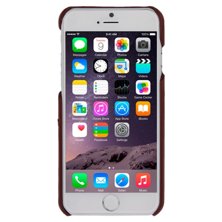 Deluxe Retro PU Leather Back Cover Case with Card Slots with Fashion Logo for iPhone 6 Plus & 6S Plus