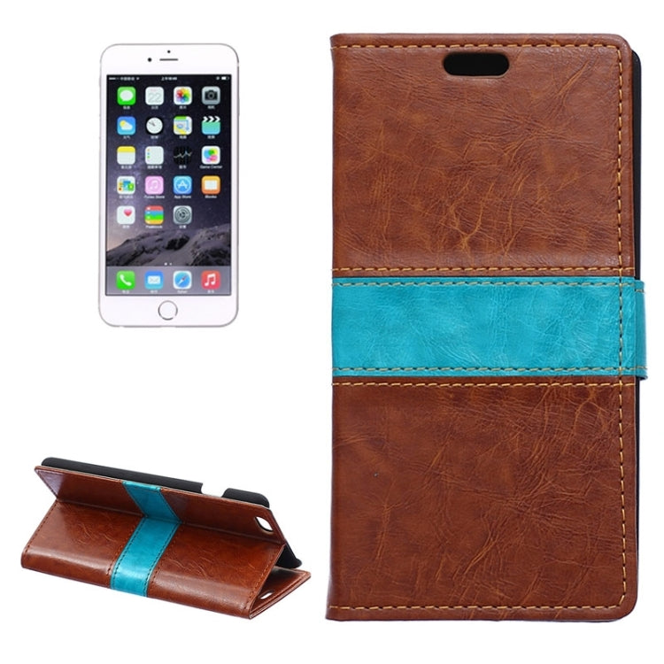 Crazy Horse Texture Horizontal Flip Color Matching Leather Case with Card Slots & Wallet & Holder for iPhone 6 Plus & 6S Plus