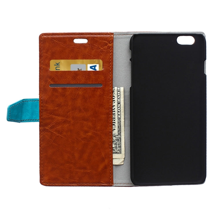 Crazy Horse Texture Horizontal Flip Color Matching Leather Case with Card Slots & Wallet & Holder for iPhone 6 Plus & 6S Plus