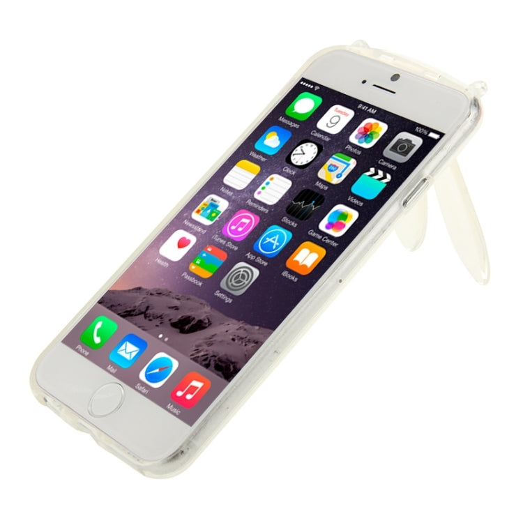 3D Folding Rabbit Ear Pattern TPU Protective Case for iPhone 6 Plus & 6S Plus