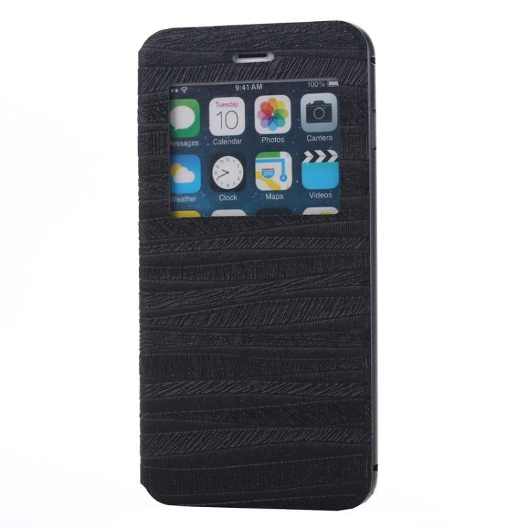2 in 1 Metal Bumper Frame Horizontal Flip Leather Case with Caller ID Display and Holder for iPhone 6 Plus & 6S Plus