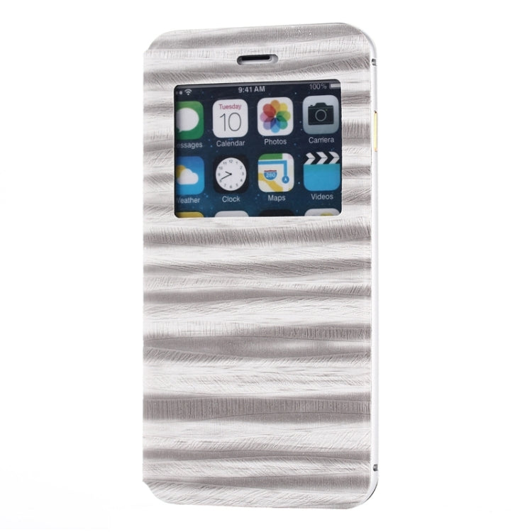 2 in 1 Metal Bumper Frame Horizontal Flip Leather Case with Caller ID Display and Holder for iPhone 6 Plus & 6S Plus