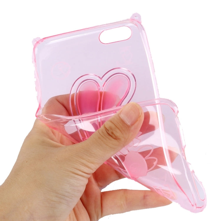 Rabbit Pattern TPU Protective Case with Lanyard and Holder for iPhone 6 Plus & 6S Plus