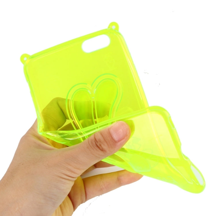 Rabbit Pattern TPU Protective Case with Lanyard and Holder for iPhone 6 Plus & 6S Plus